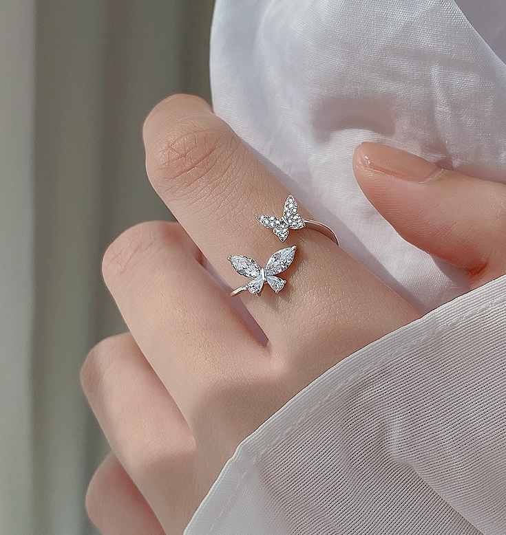 S925 Sterling Silver Butterfly Ring for Women – sterling silver butterfly ring – Butterfly Parenting Boutique