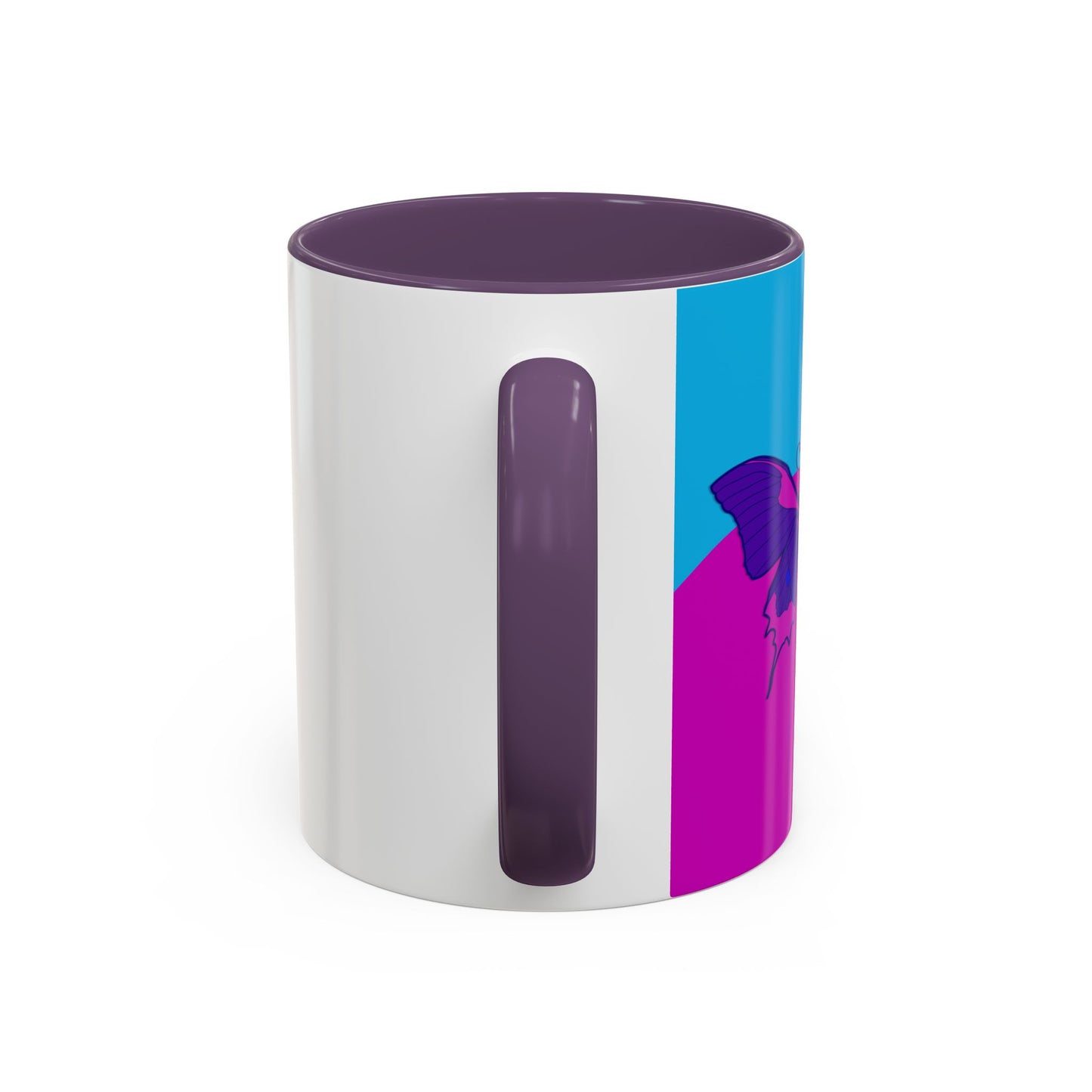 Sensational Purple Butterfly Accent Mug (11/15oz)