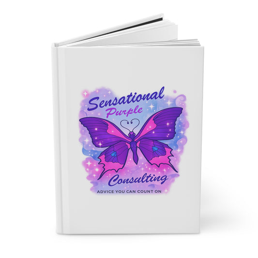 Purple Watercolor Butterfly Hardcover Journal – matte cover notebook with butterfly watercolor design – Butterfly Parenting Boutique