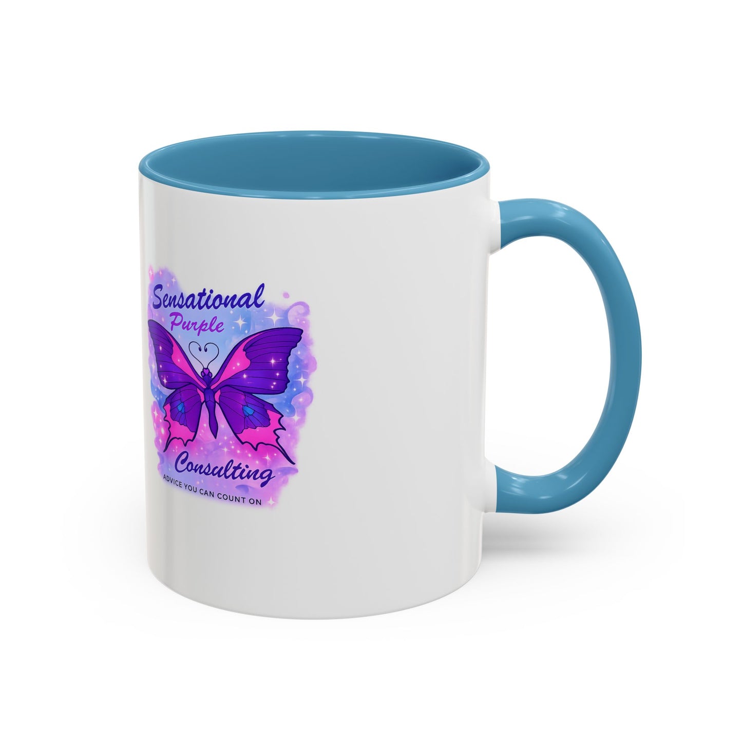 Sensational Purple Butterfly Accent Mug (11/15oz)
