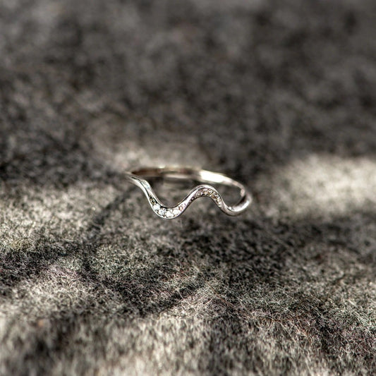 Water Wave Silver Ring – fashion silver wave ring for women – Butterfly Parenting Boutique