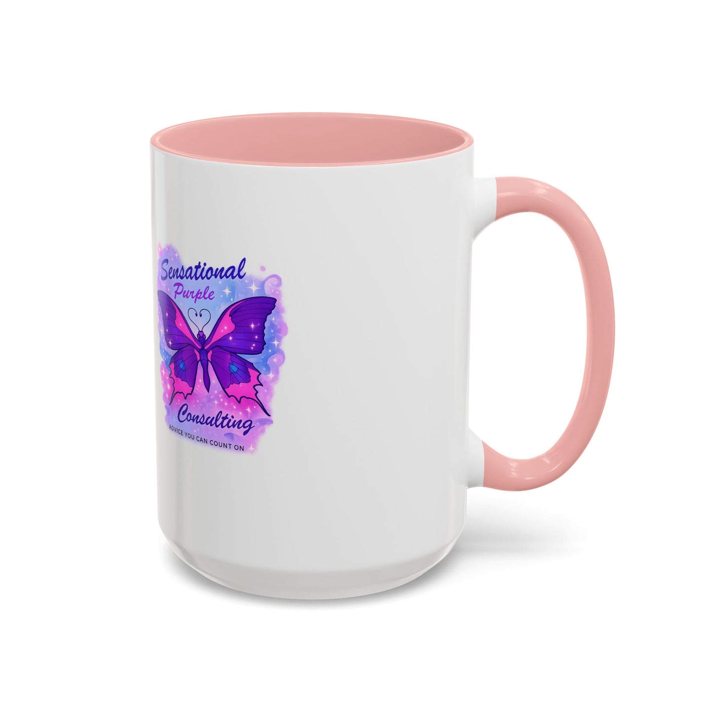 Sensational Purple Butterfly Accent Mug (11/15oz)