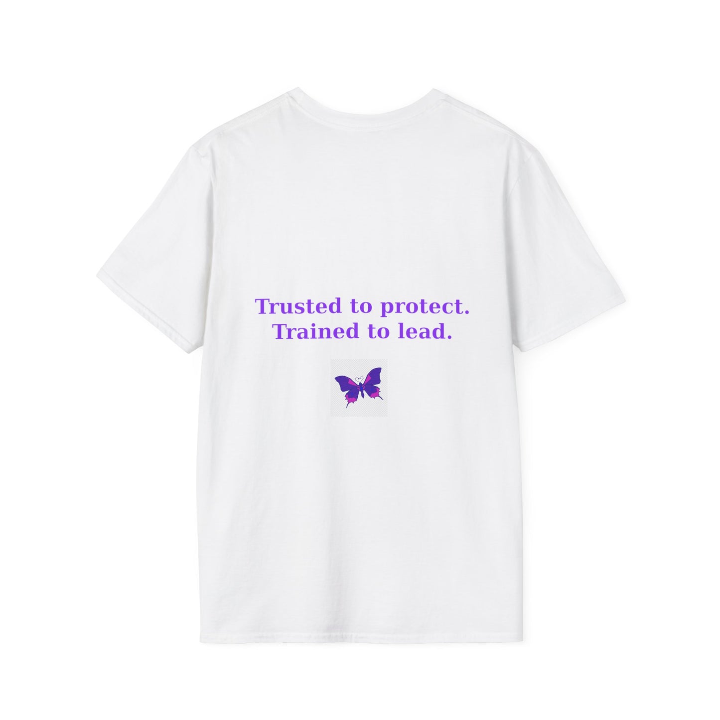 Authority Professional Legacy T-Shirt with Sensational Purple Butterfly design – motivational professional affirmation tee – Butterfly Parenting Boutique