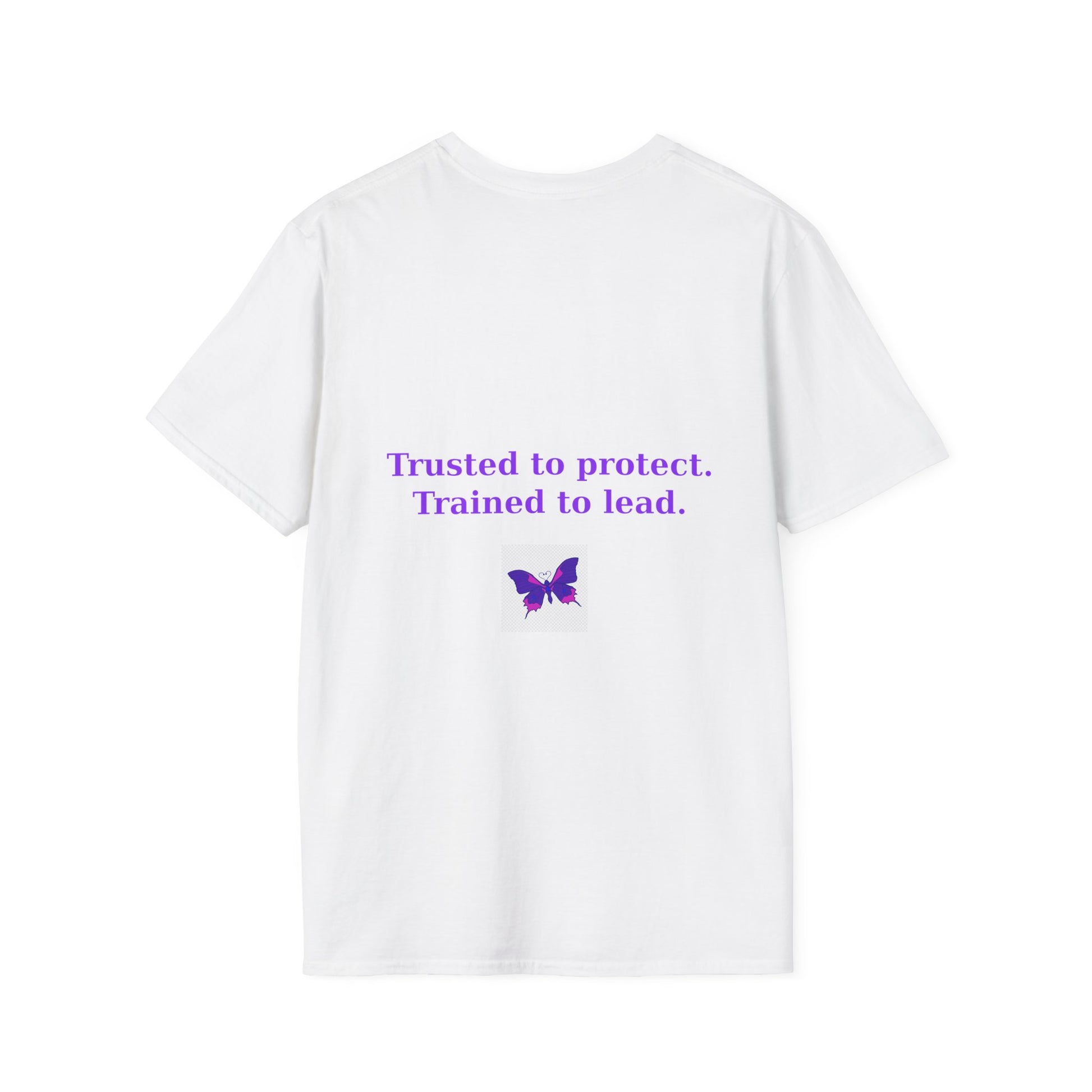 Authority Professional Legacy T-Shirt with Sensational Purple Butterfly design – motivational professional affirmation tee – Butterfly Parenting Boutique