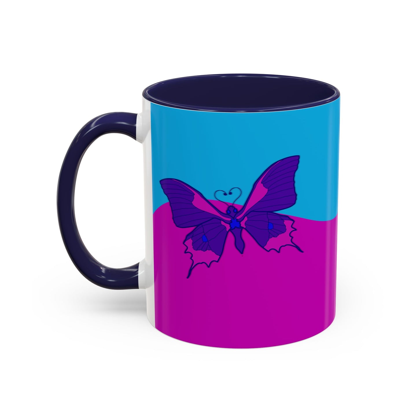 Sensational Purple Butterfly Accent Mug (11/15oz)