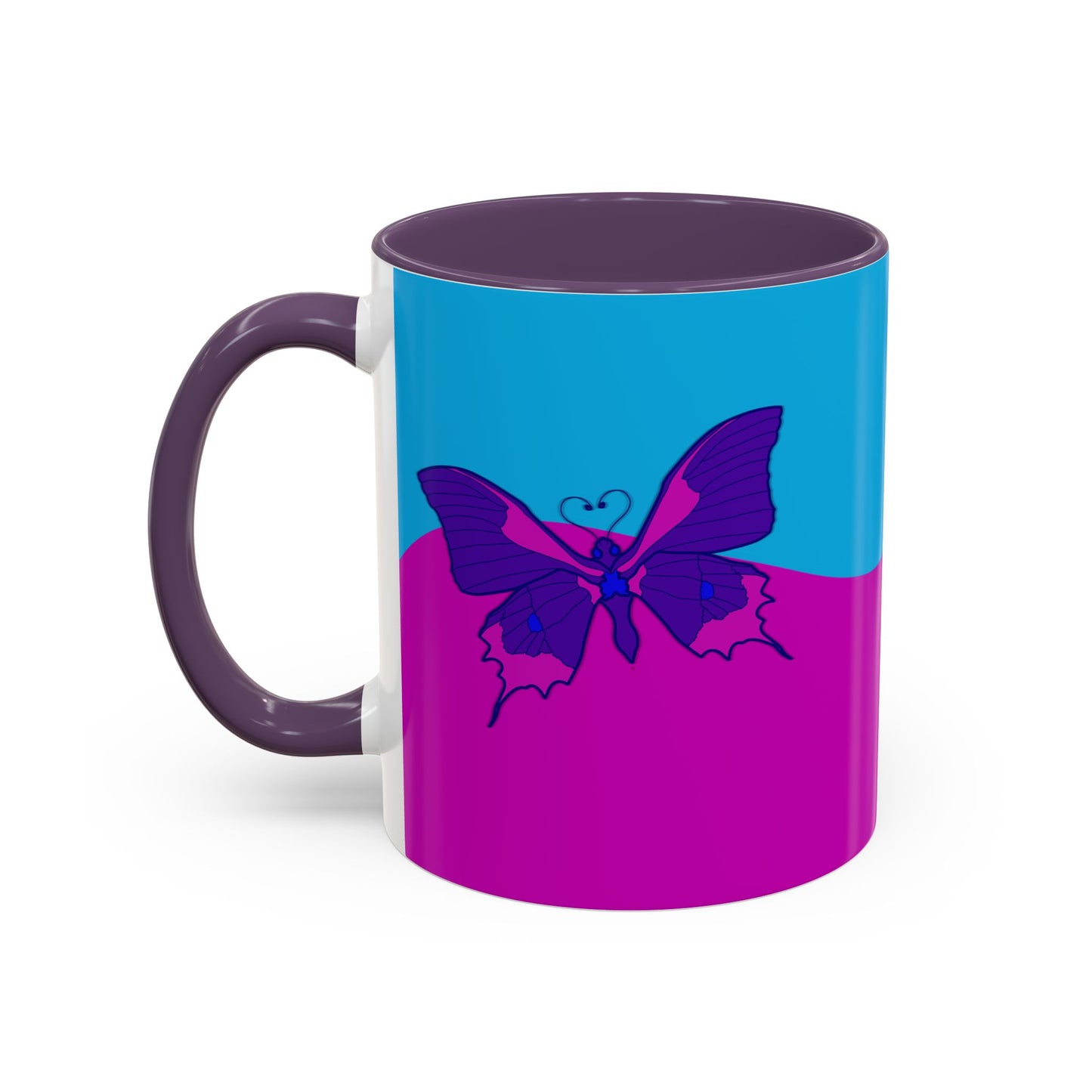 Sensational Purple Butterfly Accent Mug (11/15oz)