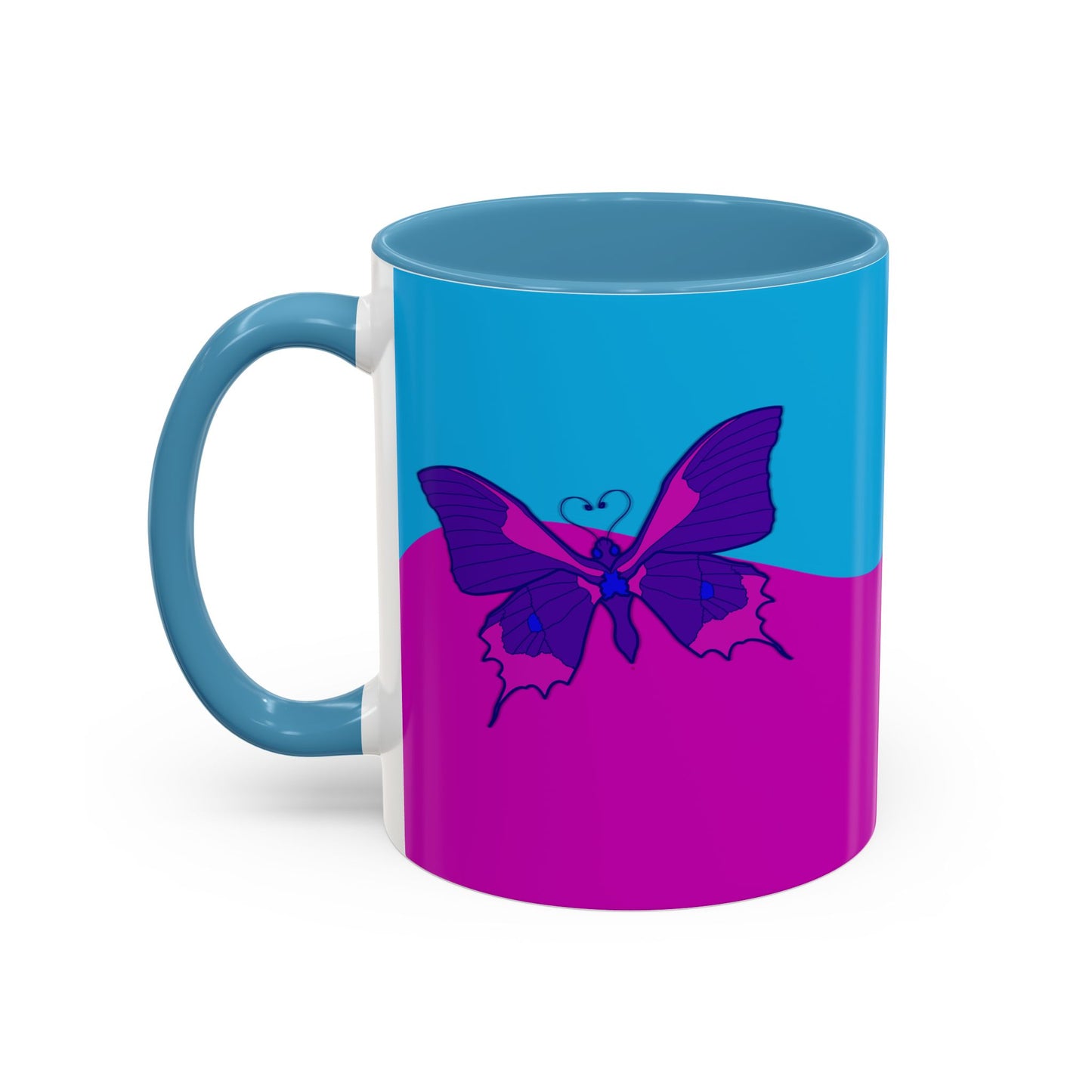 Sensational Purple Butterfly Accent Mug (11/15oz)