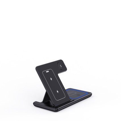 3 in 1 LED Fast Wireless Charger Stand Foldable Charging Station – foldable 3-in-1 wireless charging station for phone watch and earbuds – Butterfly Parenting Boutique
