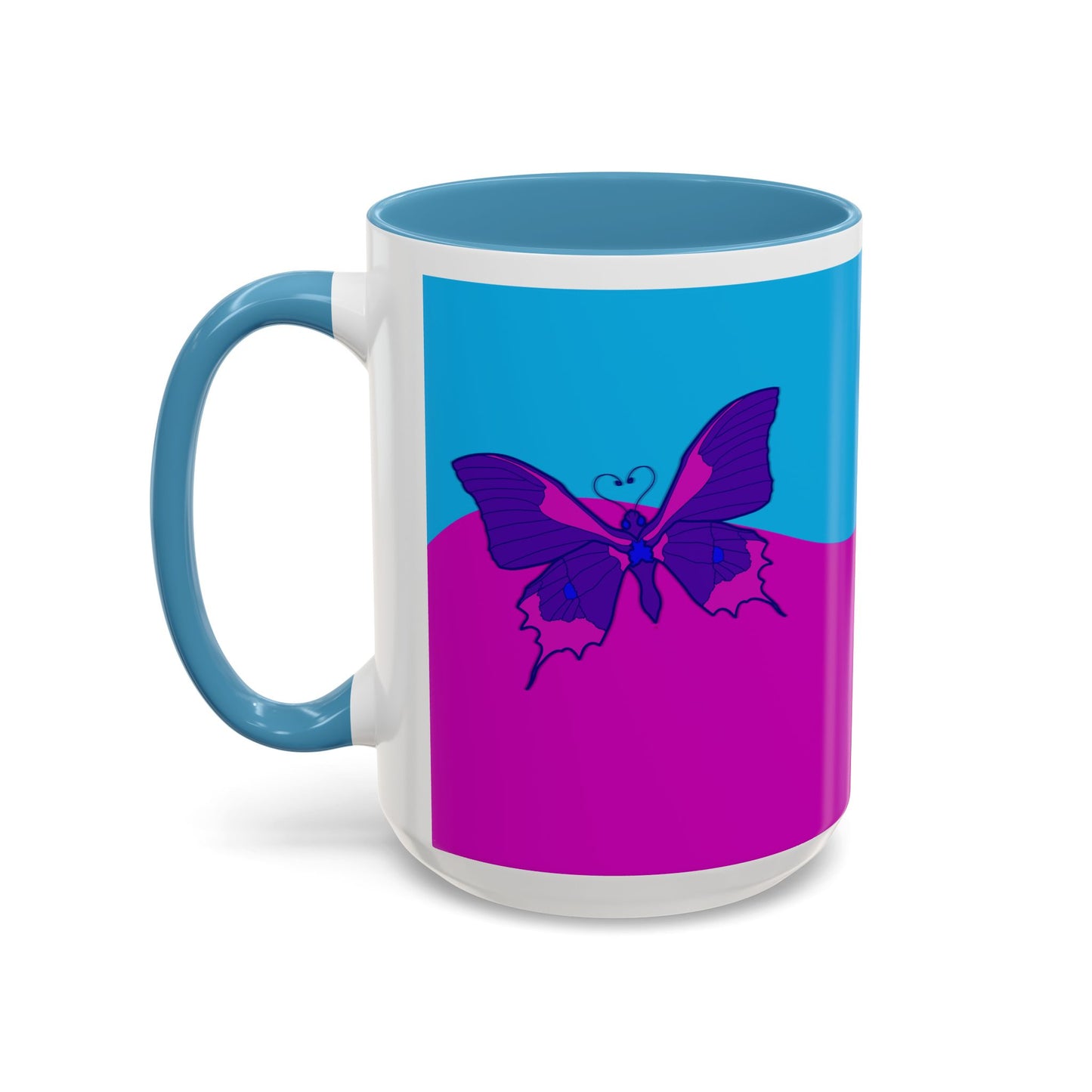 Sensational Purple Butterfly Accent Mug (11/15oz)