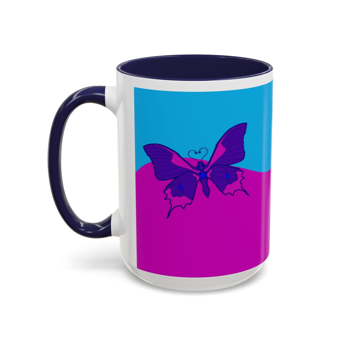 Sensational Purple Butterfly Accent Mug (11/15oz)