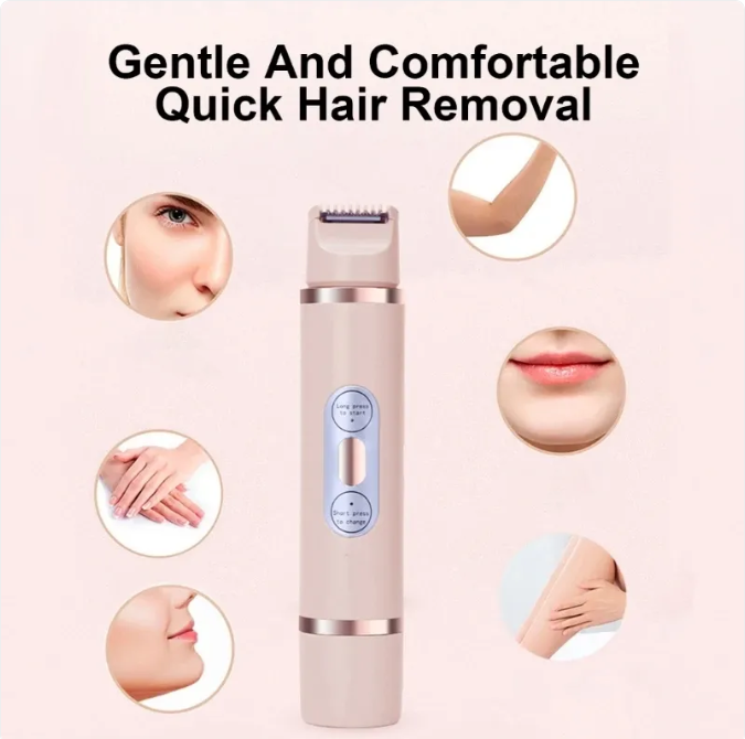 Dual-Head Electric Shaver Painless Women's Epilator – painless hair removal device for women – Butterfly Parenting Boutique