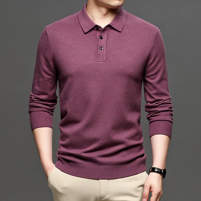 Men's Lapel Knit Pullover Sweater – classic knit pullover sweater for men – Butterfly Parenting Boutique