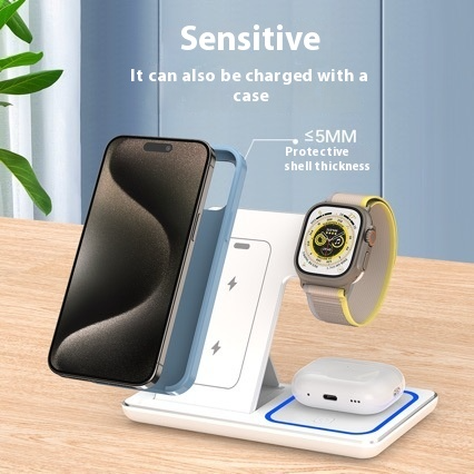 3 in 1 LED Fast Wireless Charger Stand Foldable Charging Station – foldable 3-in-1 wireless charging station for phone watch and earbuds – Butterfly Parenting Boutique
