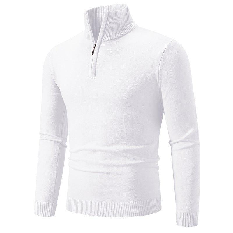 2023 Men's Plus Size Fleece Zip Mock Neck Sweater – plus size fleece zip mock neck sweater for men – Butterfly Parenting Boutique