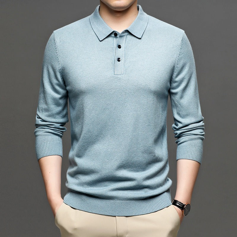 Men's Lapel Knit Pullover Sweater – classic knit pullover sweater for men – Butterfly Parenting Boutique