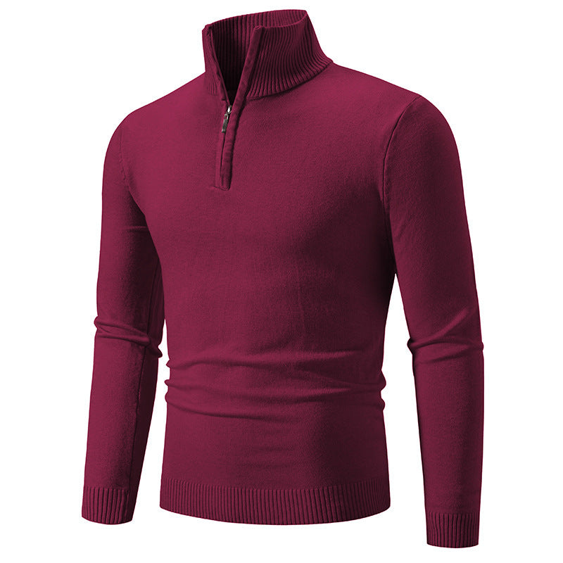 2023 Men's Plus Size Fleece Zip Mock Neck Sweater – plus size fleece zip mock neck sweater for men – Butterfly Parenting Boutique