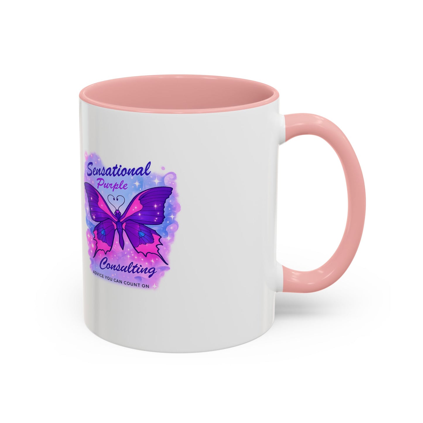 Sensational Purple Butterfly Accent Mug (11/15oz)