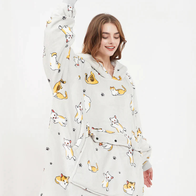 Heated Hoodie Blanket – cozy heated wearable blanket hoodie – Butterfly Parenting Boutique