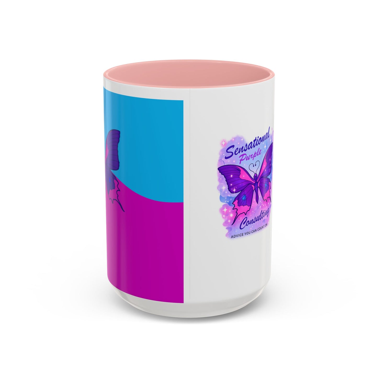 Sensational Purple Butterfly Accent Mug (11/15oz)