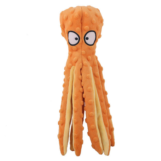 Interactive Bite-resistant Plush Octopus Pet Toy – durable plush octopus chew toy for dogs – Butterfly Parenting Boutique