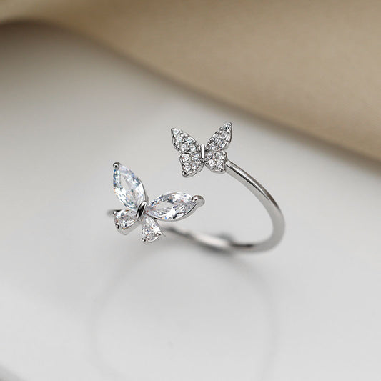 S925 Sterling Silver Butterfly Ring for Women – sterling silver butterfly ring – Butterfly Parenting Boutique