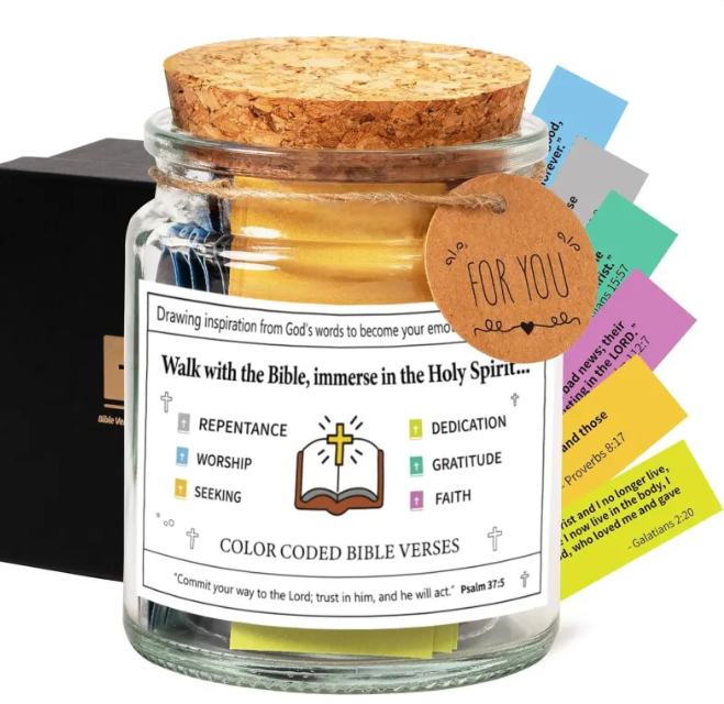 Faith and Joy Verse Jar – inspirational bible verse jar for families – Butterfly Parenting Boutique