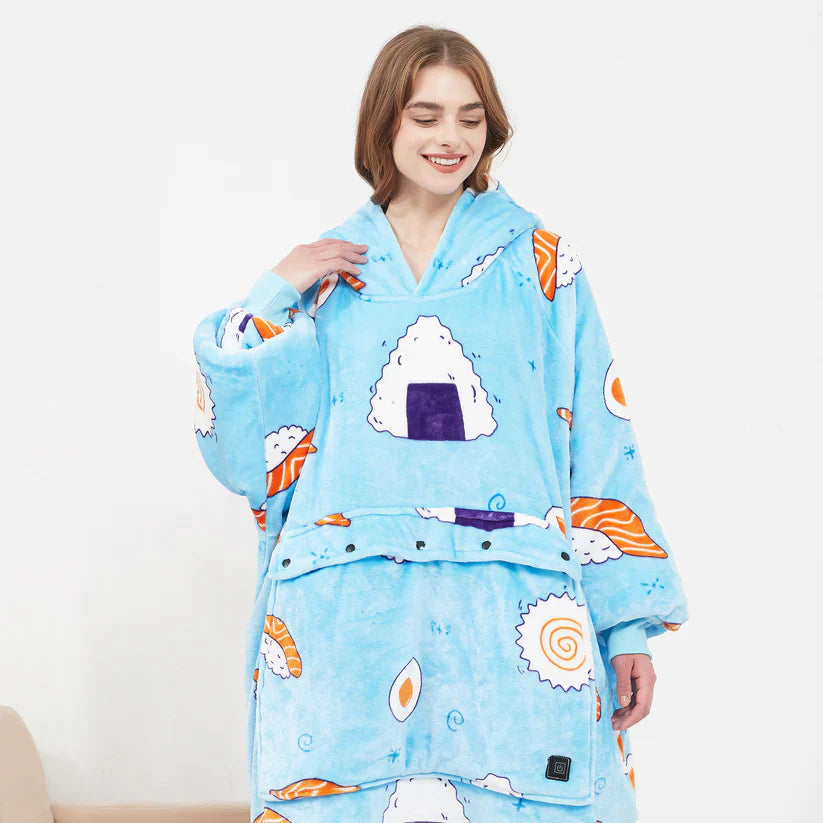 Heated Hoodie Blanket – cozy heated wearable blanket hoodie – Butterfly Parenting Boutique