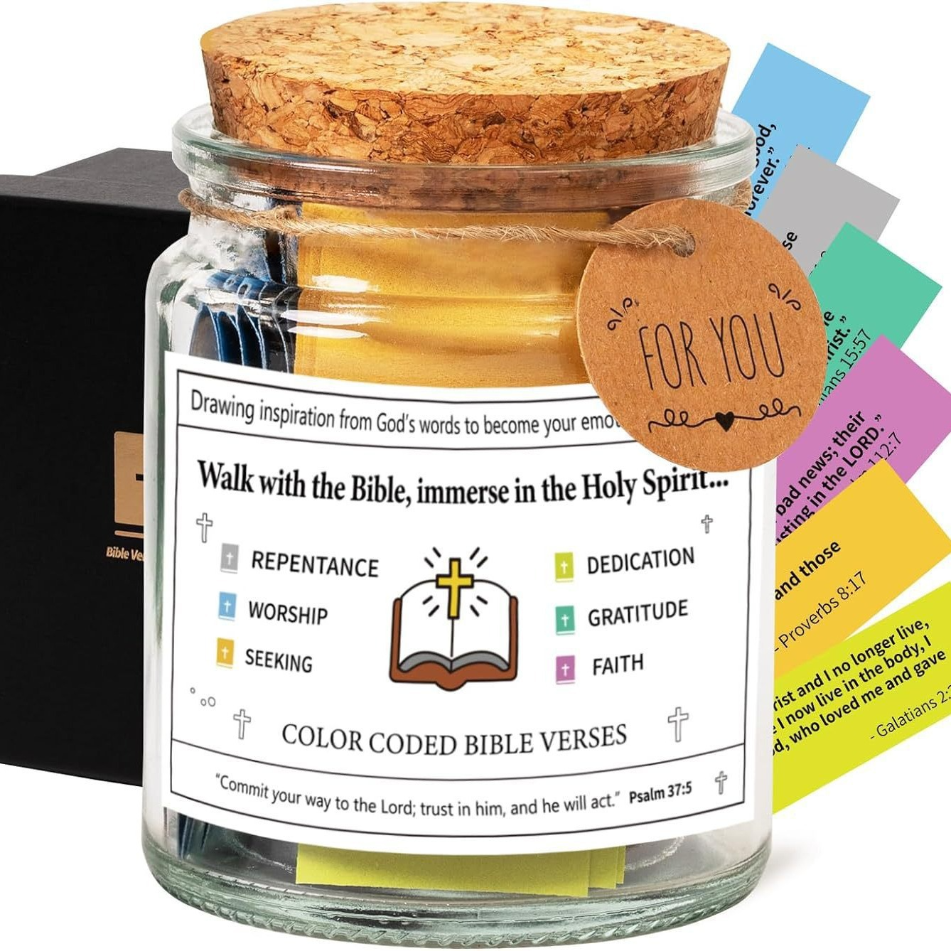 Faith and Joy Verse Jar – inspirational bible verse jar for families – Butterfly Parenting Boutique