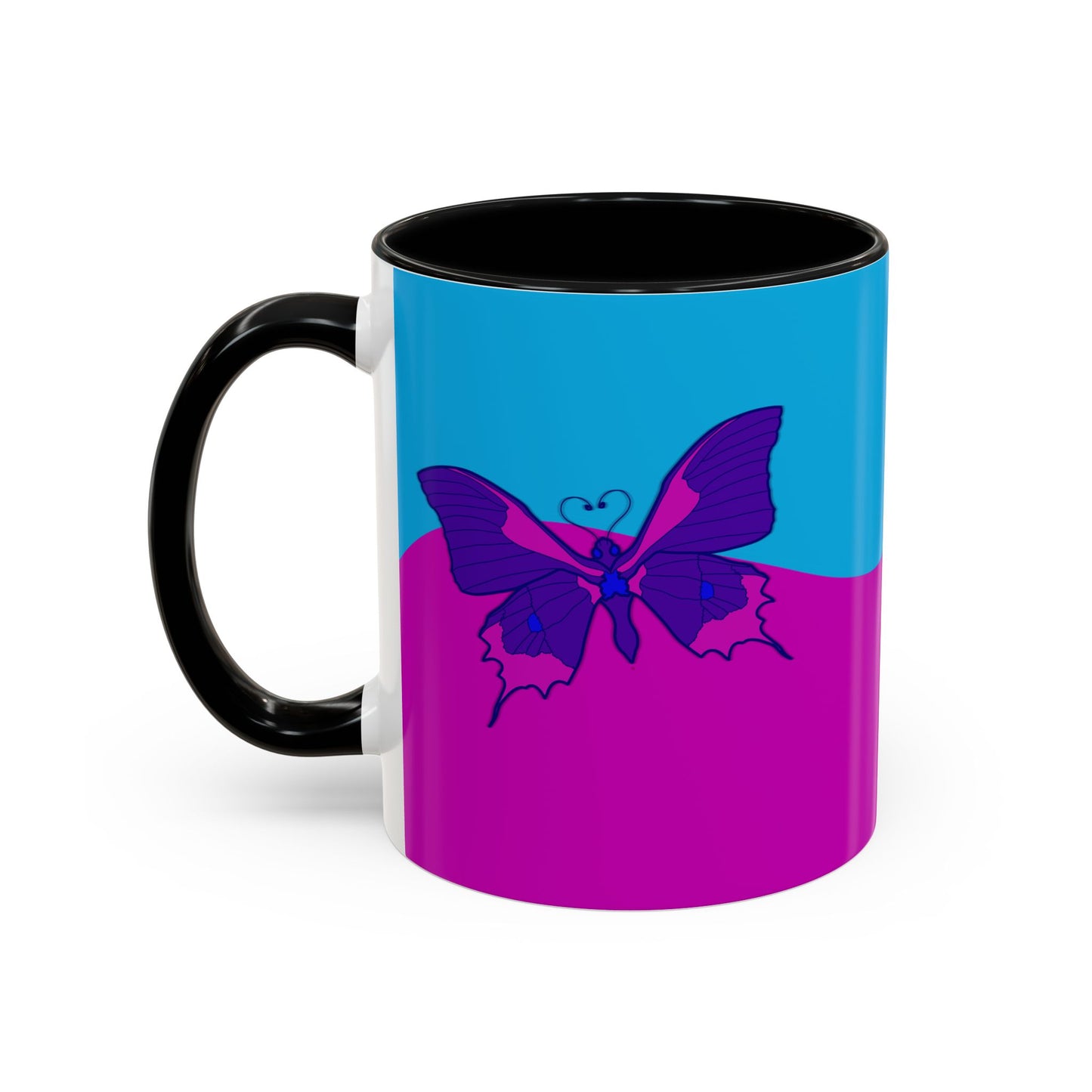 Sensational Purple Butterfly Accent Mug (11/15oz)