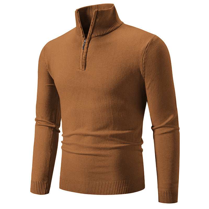 2023 Men's Plus Size Fleece Zip Mock Neck Sweater – plus size fleece zip mock neck sweater for men – Butterfly Parenting Boutique