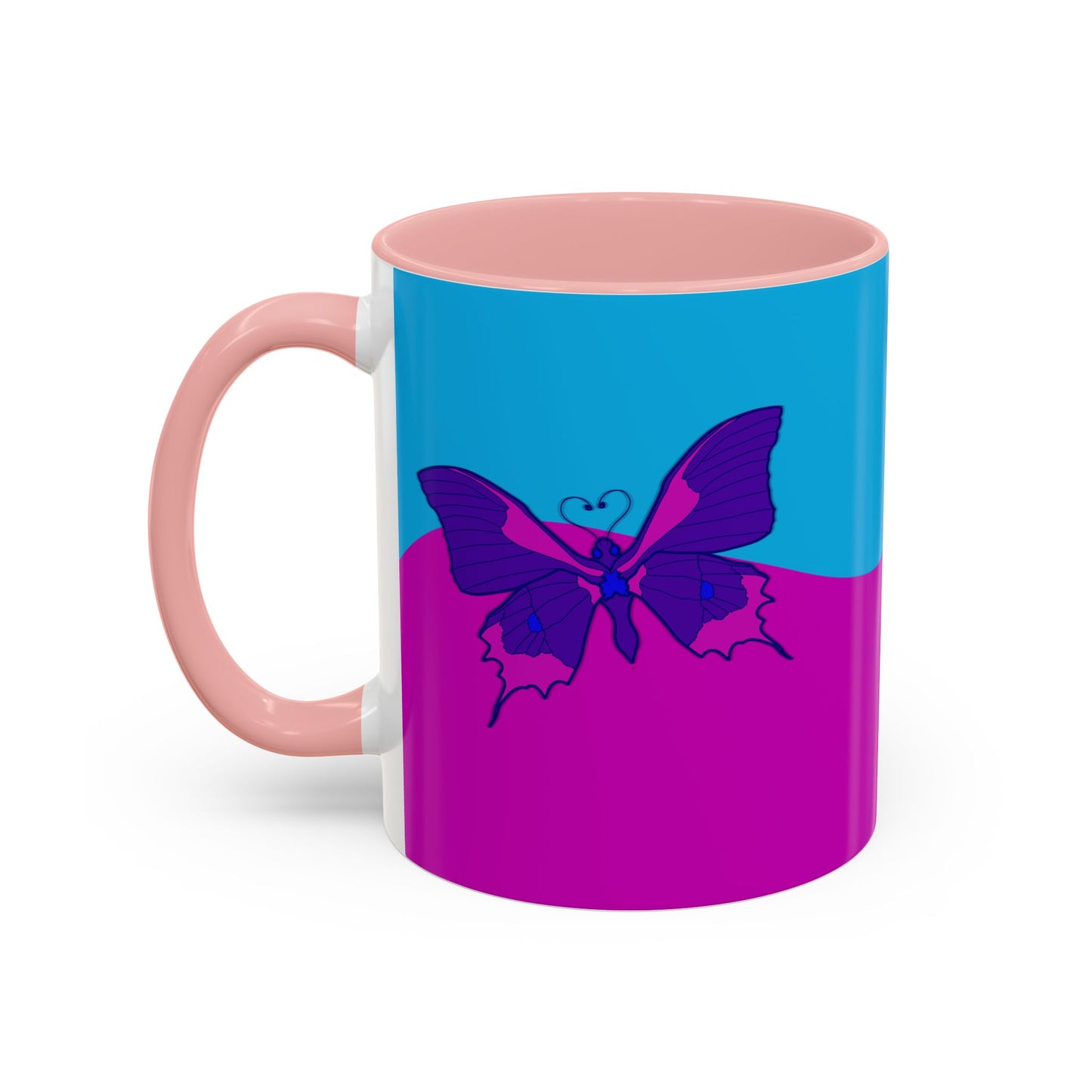 Sensational Purple Butterfly Accent Mug (11/15oz)