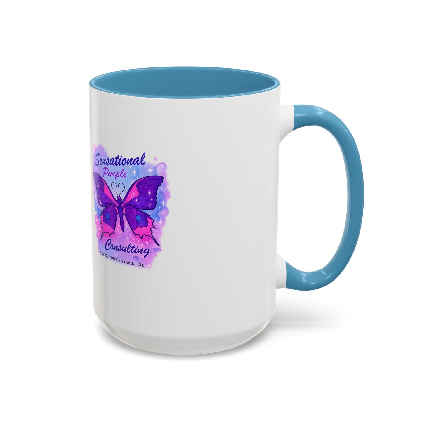 Sensational Purple Butterfly Accent Mug (11/15oz)