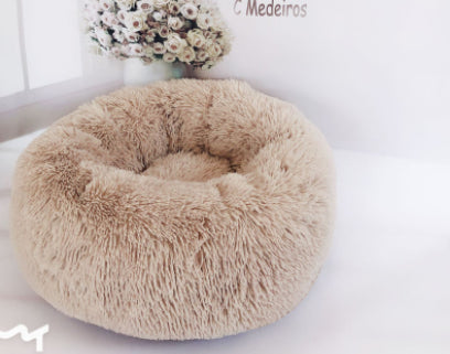 Round Plush Dog Bed for Small Dogs and Puppies – soft round plush dog bed for small breeds – Butterfly Parenting Boutique