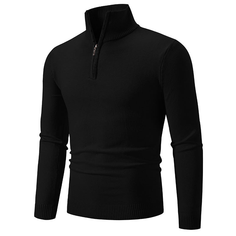 2023 Men's Plus Size Fleece Zip Mock Neck Sweater – plus size fleece zip mock neck sweater for men – Butterfly Parenting Boutique