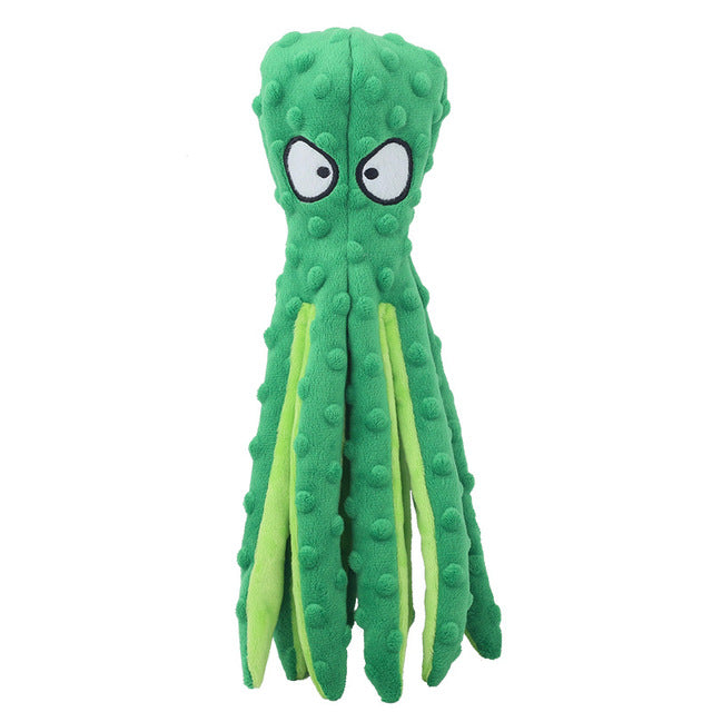 Interactive Bite-resistant Plush Octopus Pet Toy – durable plush octopus chew toy for dogs – Butterfly Parenting Boutique