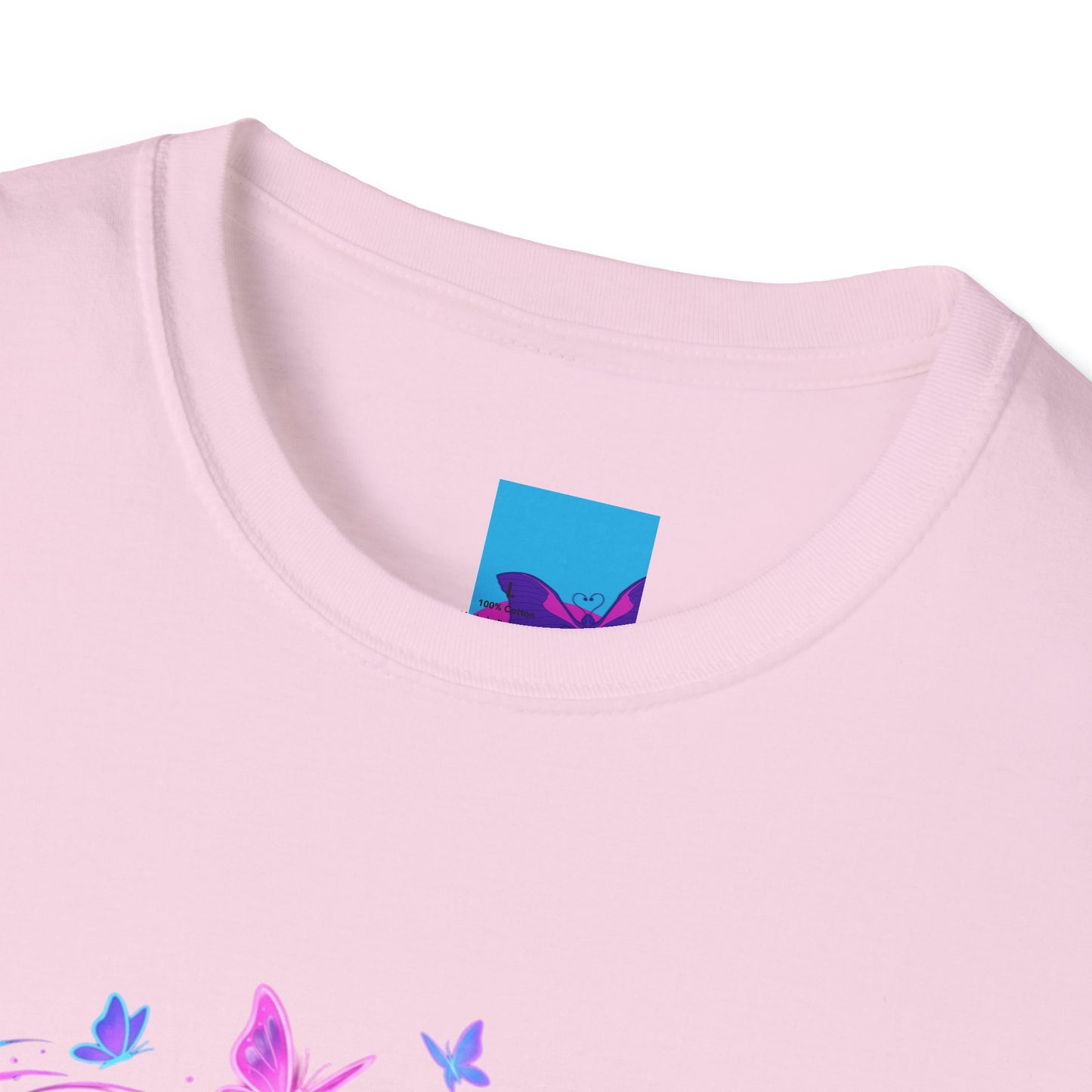 Diverse Teen Crew Portrait T-Shirt with butterfly accents – inclusive youth affirmation tee – Butterfly Parenting Boutique