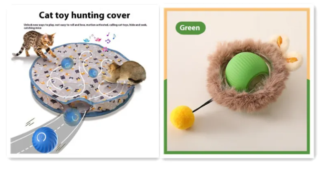 PurrPlay Self-Rolling Cat Toy Ball – automatic self-rolling cat toy ball – Butterfly Parenting Boutique