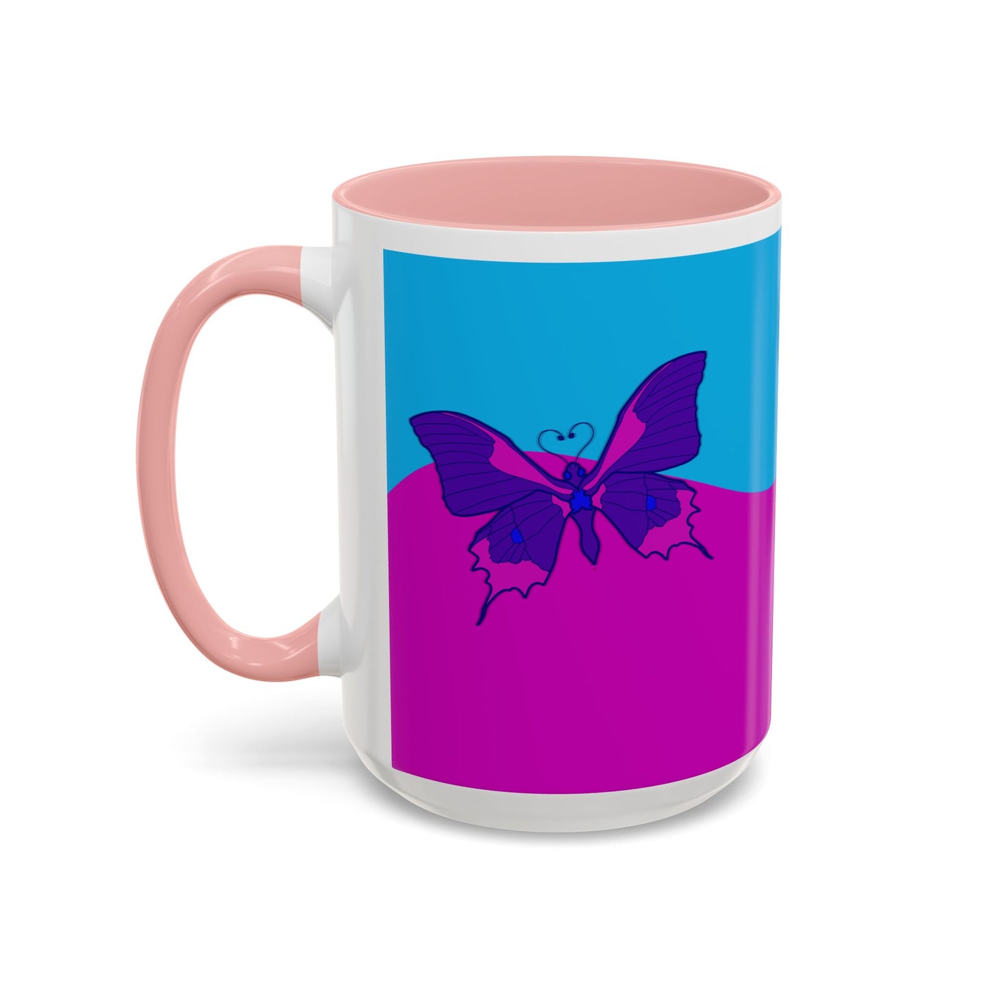 Sensational Purple Butterfly Accent Mug (11/15oz)