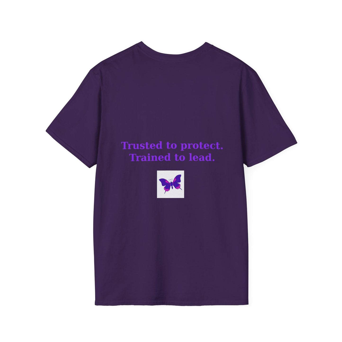 Authority Professional Legacy T-Shirt with Sensational Purple Butterfly design – motivational professional affirmation tee – Butterfly Parenting Boutique