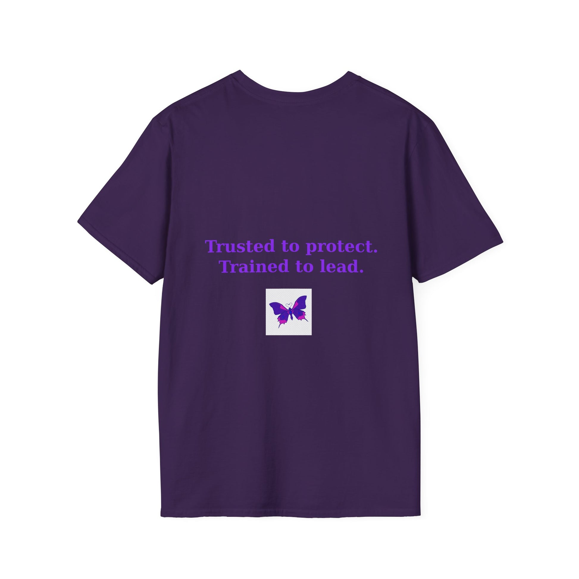 Authority Professional Legacy T-Shirt with Sensational Purple Butterfly design – motivational professional affirmation tee – Butterfly Parenting Boutique