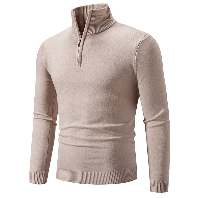 2023 Men's Plus Size Fleece Zip Mock Neck Sweater – plus size fleece zip mock neck sweater for men – Butterfly Parenting Boutique