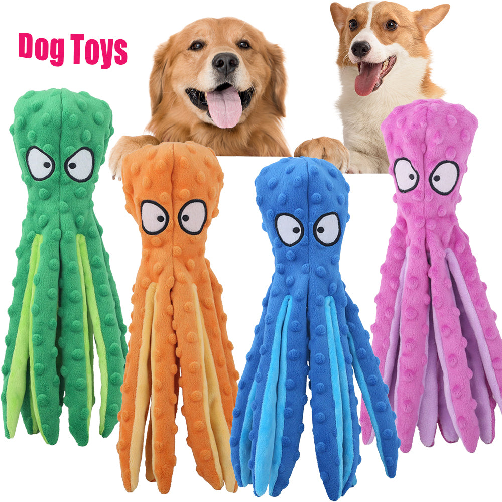 Interactive Bite-resistant Plush Octopus Pet Toy – durable plush octopus chew toy for dogs – Butterfly Parenting Boutique