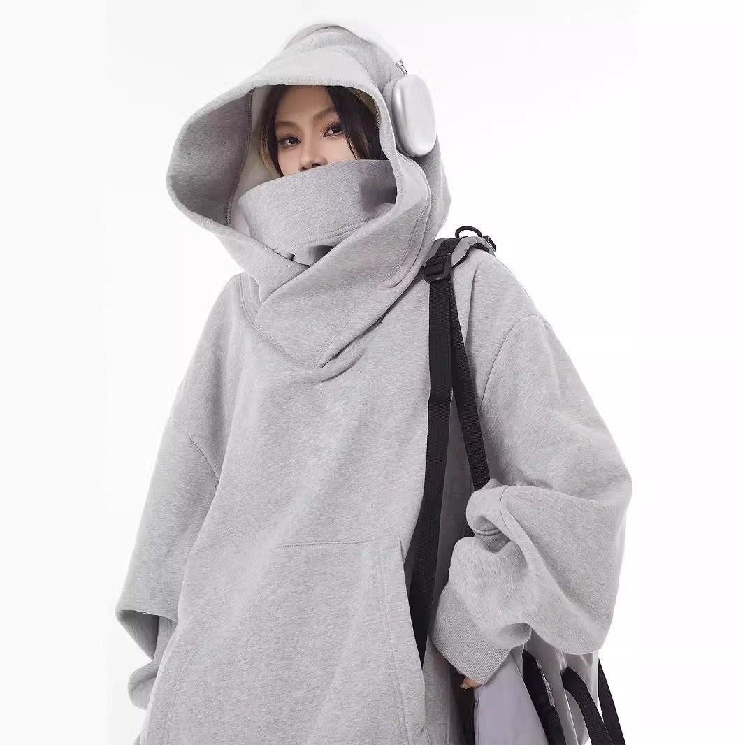 Loose High Collar Fleece Lined Hoodie – oversized fleece hoodie for women – Butterfly Parenting Boutique
