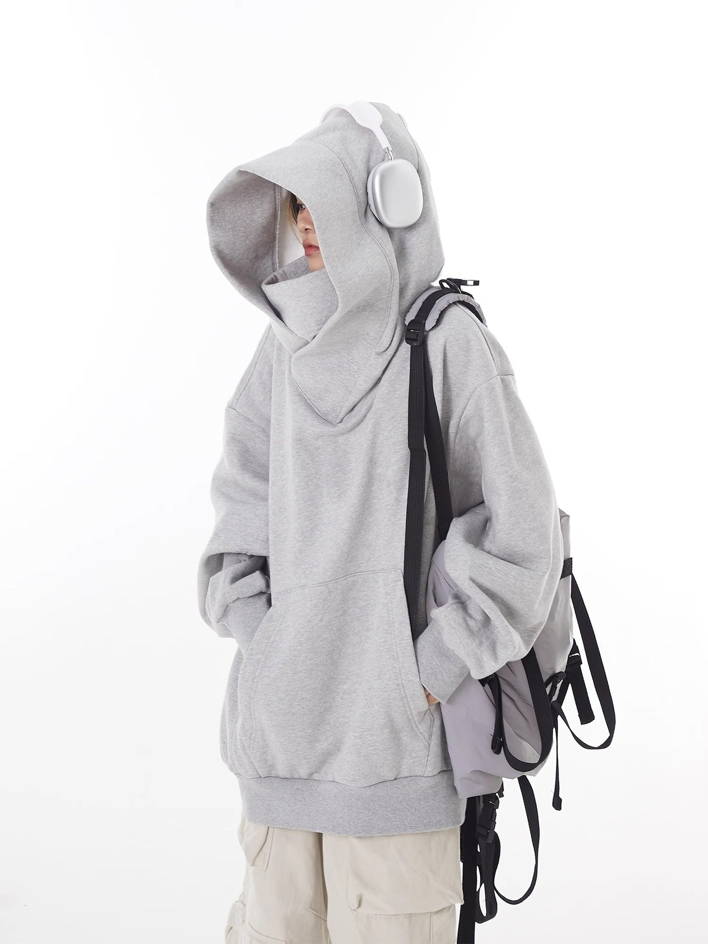 Loose High Collar Fleece Lined Hoodie – oversized fleece hoodie for women – Butterfly Parenting Boutique