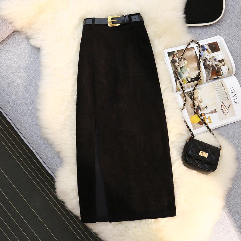 High Waist A-Line Corduroy Skirt for Women – stylish corduroy skirt – Butterfly Parenting Boutique