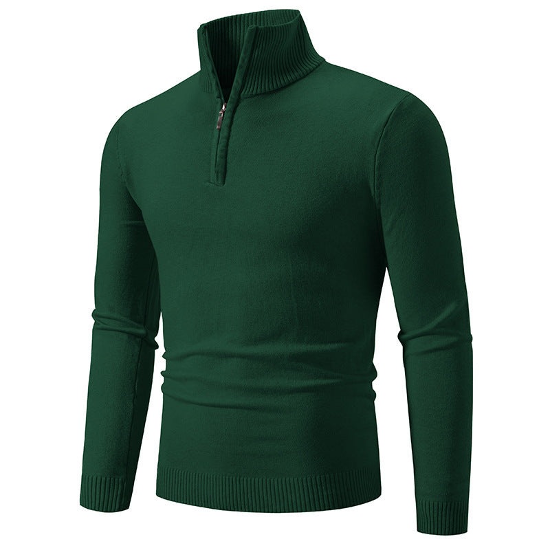 2023 Men's Plus Size Fleece Zip Mock Neck Sweater – plus size fleece zip mock neck sweater for men – Butterfly Parenting Boutique
