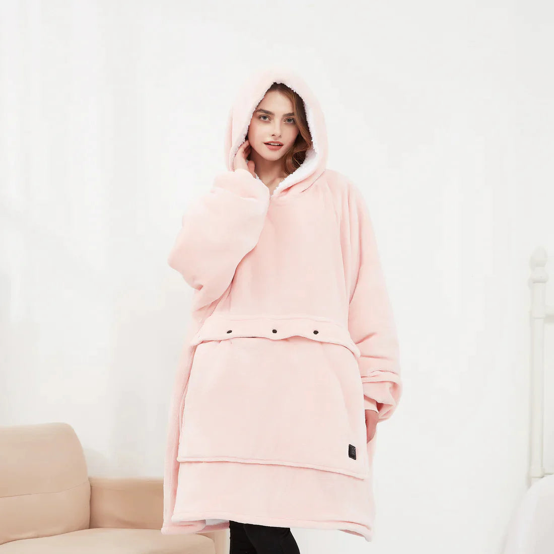 Heated Hoodie Blanket – cozy heated wearable blanket hoodie – Butterfly Parenting Boutique