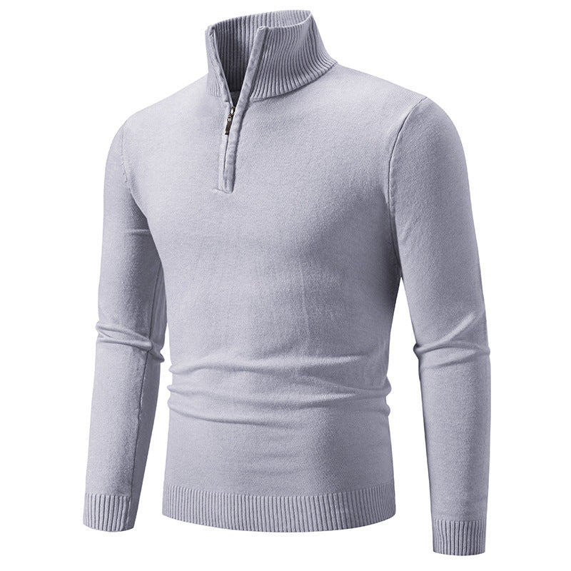 2023 Men's Plus Size Fleece Zip Mock Neck Sweater – plus size fleece zip mock neck sweater for men – Butterfly Parenting Boutique