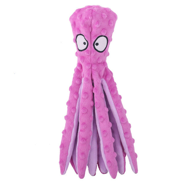 Interactive Bite-resistant Plush Octopus Pet Toy – durable plush octopus chew toy for dogs – Butterfly Parenting Boutique