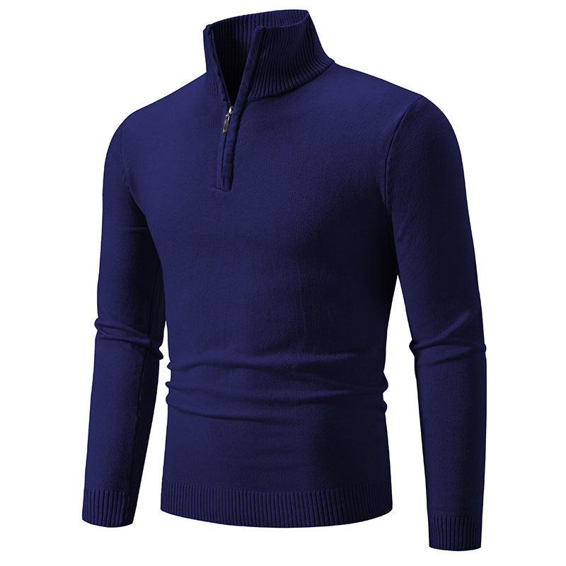 2023 Men's Plus Size Fleece Zip Mock Neck Sweater – plus size fleece zip mock neck sweater for men – Butterfly Parenting Boutique